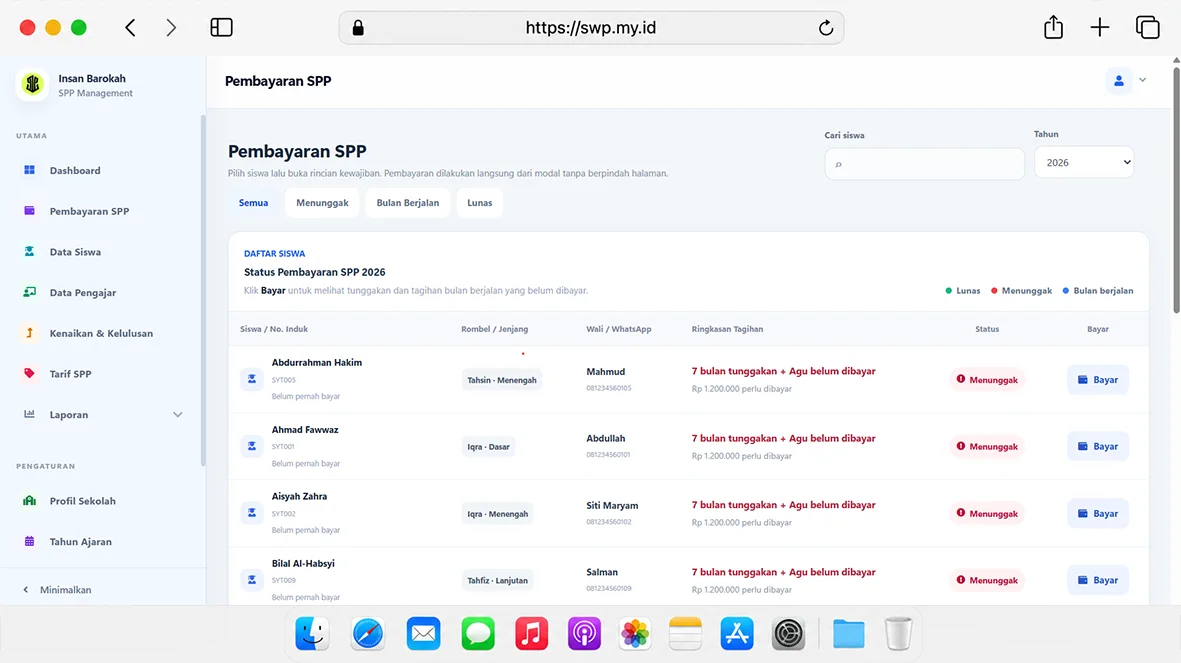 Preview of SPP Management System