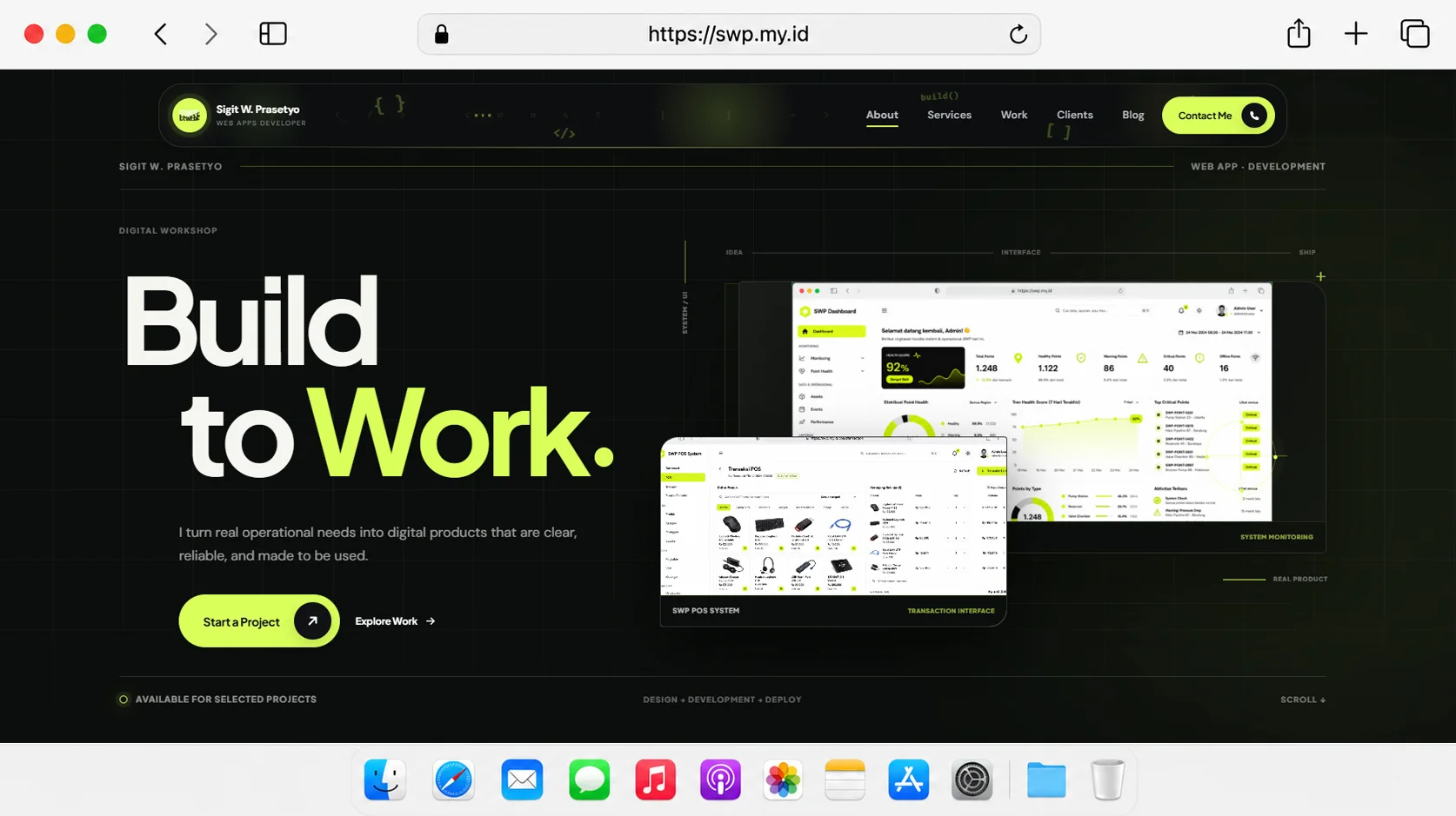 Preview of SWP Site - Personal Website & Portfolio
