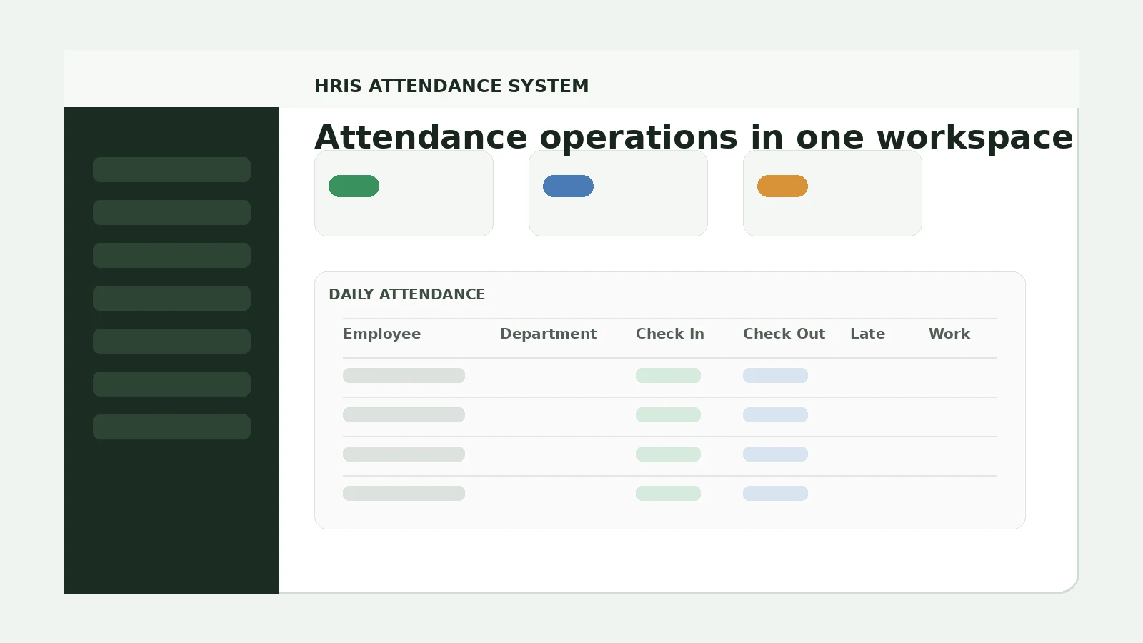 Preview of HRIS Attendance System
